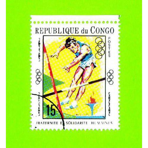 Congo Oblitération Ronde Used Stamp Sport Saut À La Perche 15f