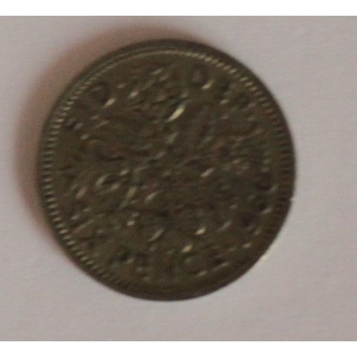 Pièce Royaume Uni 1960 6 Pence Elizabeth Ii (1ère Effigie, Sans "Britt:Omn:") Cupronickel  2,83 G  Ø 19,28 Mm - Km# 903