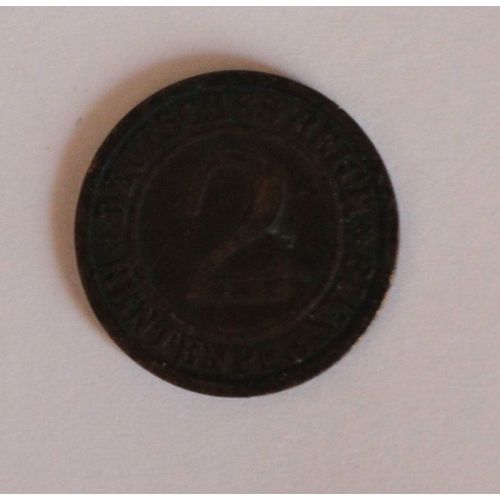 Pièce Allemagne 1924 A 2 Rentenpfennig - Bronze  3,3 G  Ø 20 Mm - Km# 31