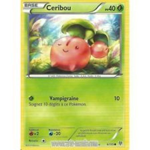 Carte Pokemon Tempete Plasma Ceribou 6/135