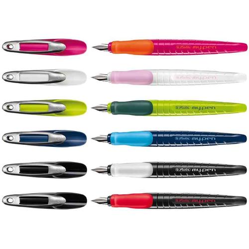 Herlitz Stylo Plume My.Pen, Largeur Plume: M, Blanc / Rose