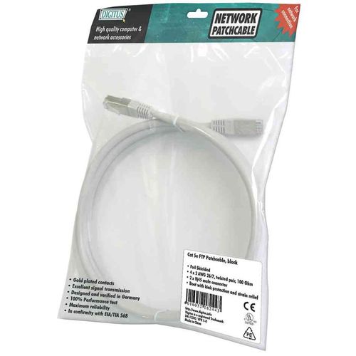 DIGITUS Premium - Cordon de raccordement - RJ-45 (M) pour RJ-45 (M) - 15 m - UTP - CAT 5e - démarré - gris