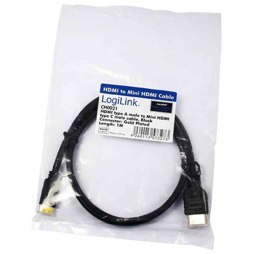 LogiLink High Speed with Ethernet - Câble HDMI avec Ethernet - HDMI mâle pour HDMI mini mâle - 2 m
