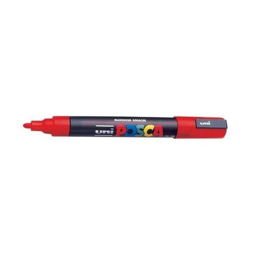 Uni-Ball Marqueur Gouache Posca (Pc-5m), Rouge M¿Tallique