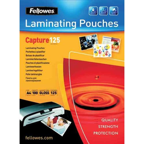 Fellowes Laminating Pouches Capture 125 micron - Pack de 25 - brillant - A5 (148 x 210 mm) pochettes plastifiées