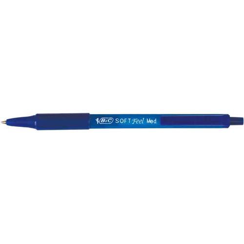 Bic Stylo À Bille Rétractable Soft Feel Clic Grip, Bleu