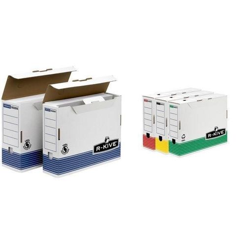 Fellowes Boîte D'archives R-Kive Prima, Blanc/Bleu, (L)80