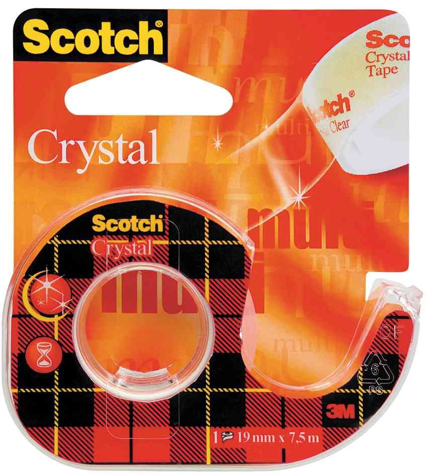 3M Scotch Ruban  adhésif Crystal Clear 600, avec dévidoir