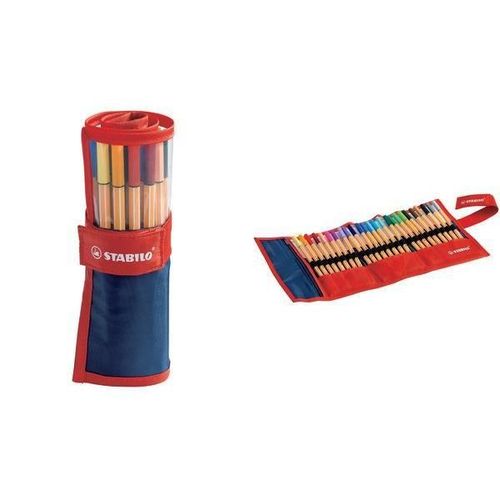 Stabilo Feutre Point 88, Kit Roller 25, Bleu Fonc¿, ¿Tui
