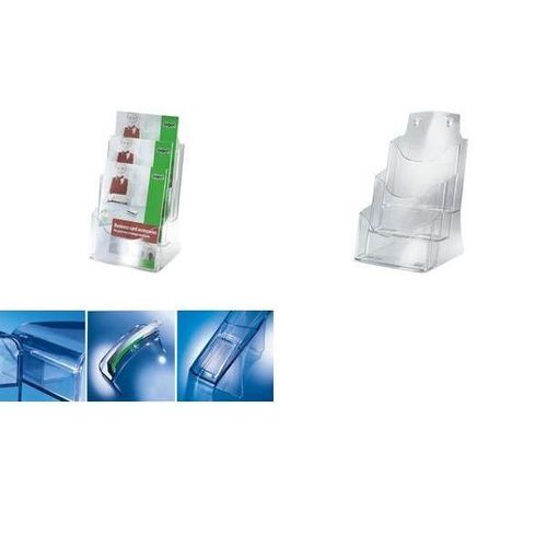 sigel Pr¿sentoir brochures de table, acrylique, DL, avec 3