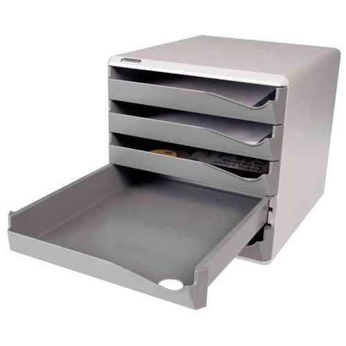 Leitz Module De Classement, 5 Tiroirs, Gris-Clair/Gris-Fonc¿