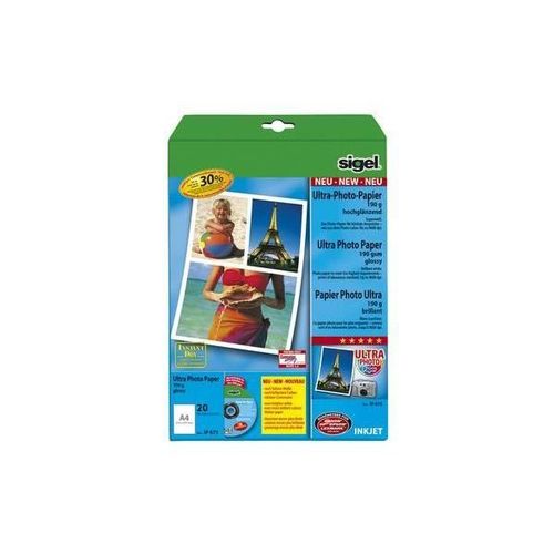 sigel papier photo jet d'encre Ultra, satin¿, A4, 190 g/m2