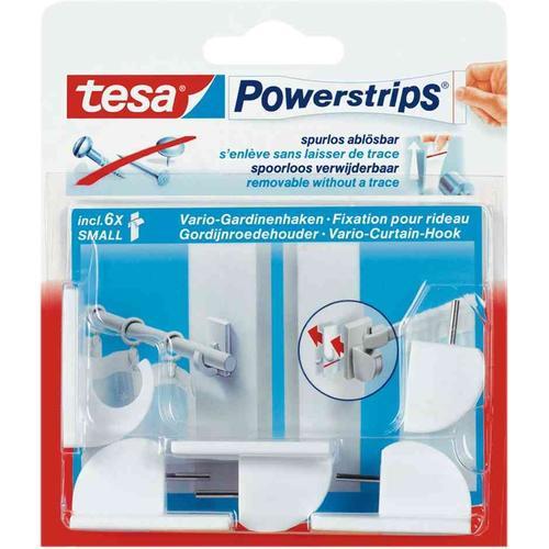 tesa Powerstrips Fixation vario pour rideaux, blanc