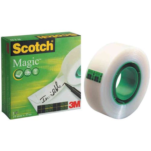 3M Scotch ruban  adhésif Magic 810, invisible, 19 mm x 10 m,