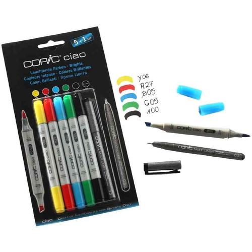 Copic Marqueurs Ciao 5+1 Set, Couleurs Intense