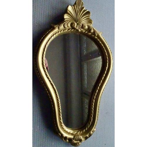 Miroir ovale - cadre baroque doré