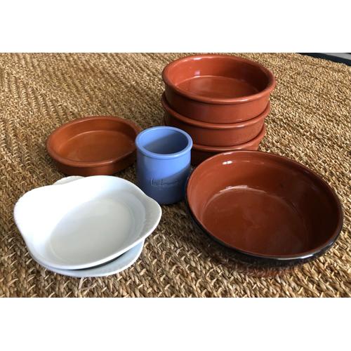 Terre Cuite Plat Pot Ramequin Lot De 8