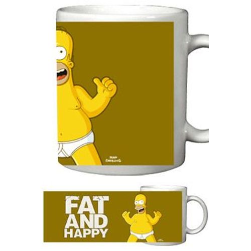 Simpsons - Mug Porcelaine Fat & Happy