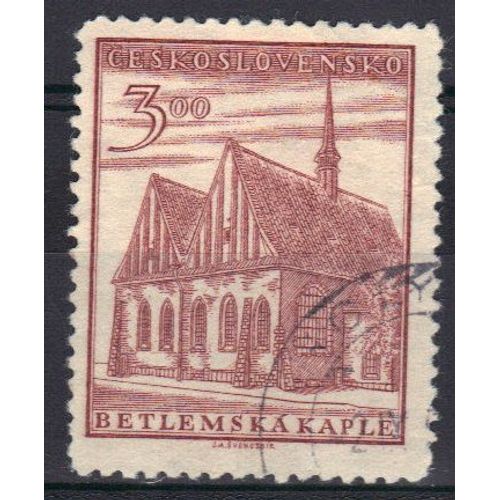 Tchecoslovaquie 1952 : Chapelle De Bethléem À Prague - Timbre Oblitéré