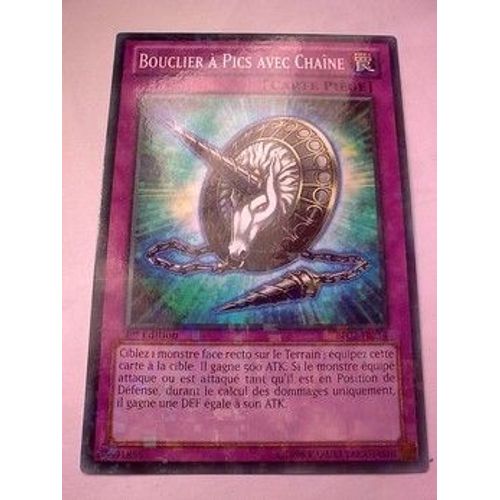 Carte Yu-Gi-Oh - Bouclier À Pics Avec Chaine - Bp02-Fr214 - Mosaique Rare