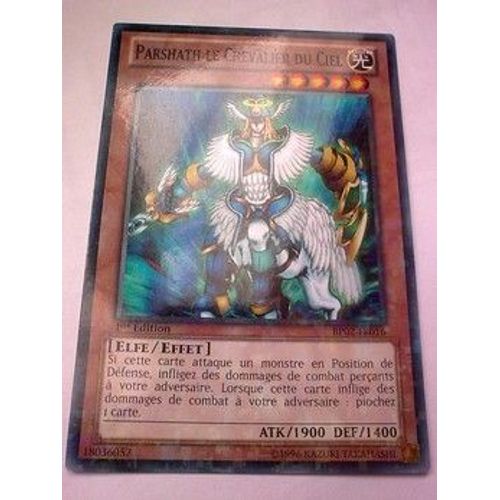 Carte Yu-Gi-Oh - Parshath Le Chevalier Du Ciel - Bp02-Fr016 - Mosaique Rare