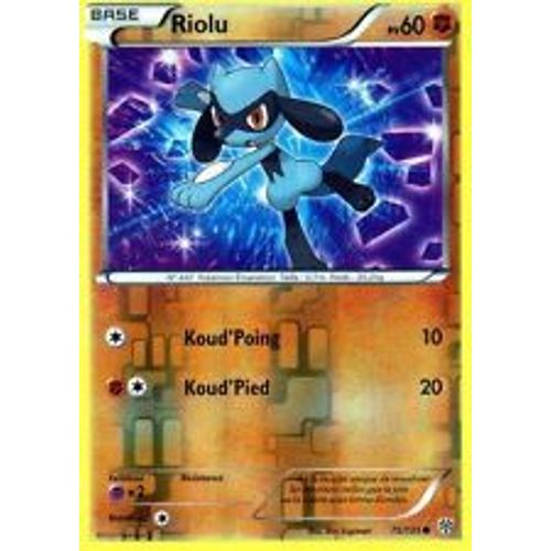 Carte Pokemon Tempete Plasma Riolu 75/135 Holo Brillant