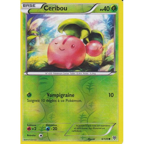 Carte Pokemon - Ceribou - 6/135 - Reverse - Tempete Plasma -