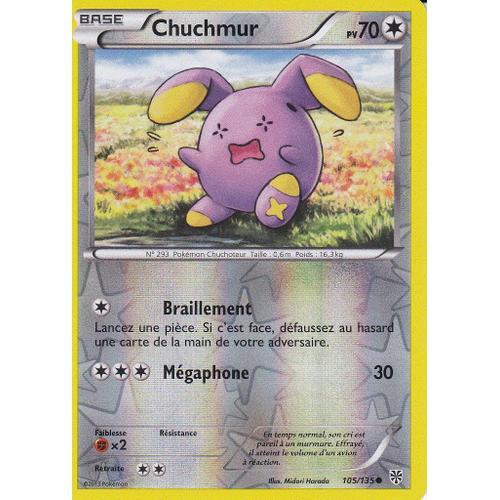 Carte Pokemon - Chuchmur - 105/135 - Reverse - Tempete Plasma -