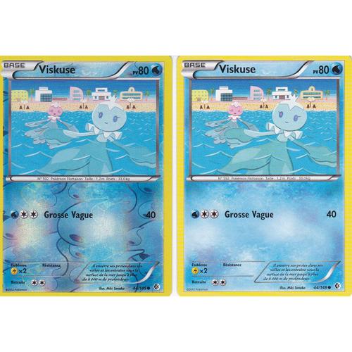 2 Cartes Pokemon - Viskuse - 1 Reverse + 1 Standart - Frontieres Franchies -