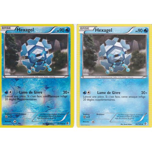 2 Cartes Pokemon - Hexagel - 46/149 - 1 Reverse + 1 Standart - Frontieres Franchies -