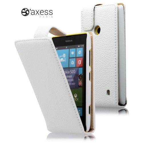 Etui Vertical Slim Blanc So Axess Chic Pour Nokia Lumia 520 Pour Nokia Lumia 520