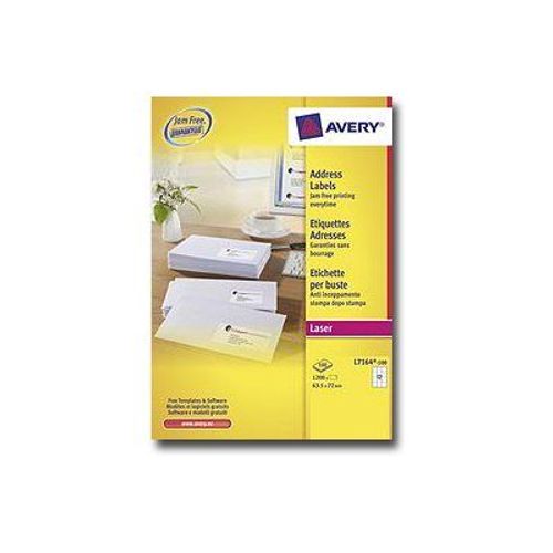 Avery - Étiquettes adresses - blanc - 63.5 x 72 mm 1200 étiquette(s) ( 100 feuille(s) x 12 )