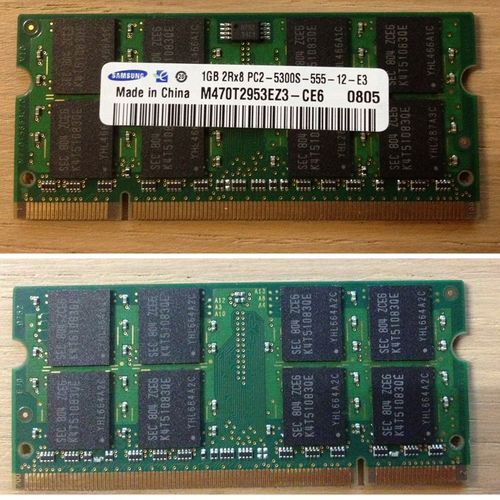 RAM mémoire 1GB 667MHz - 5300S-555 - DDR2 SDRAM SO-DIMM (200 pin)