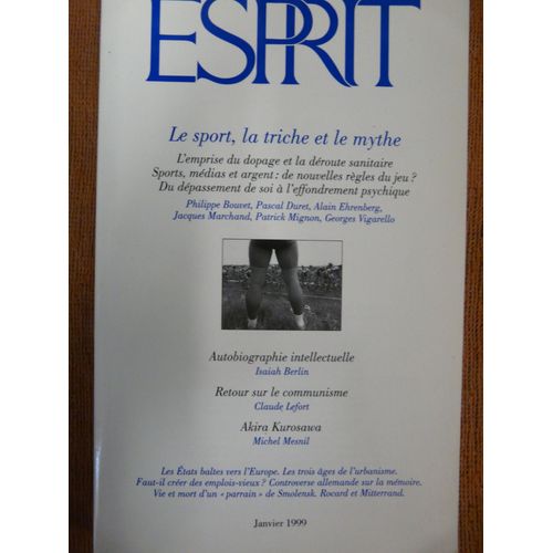 Esprit 1  :Le Sport ,La Triche Et Le Mythe