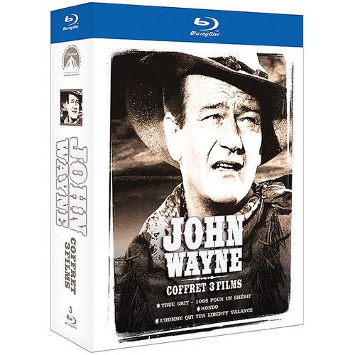 John Wayne - Coffret 3 Films - True Grit, 100 Dollars Pour Un Shérif + Hondo + L'homme Qui Tua Liberty Valance - Pack - Blu-Ray