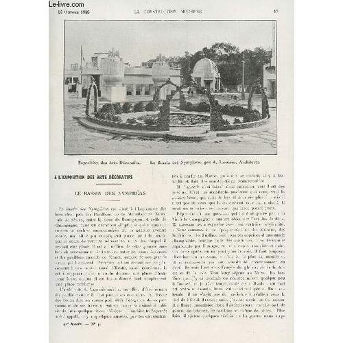 La Construction Moderne : 41 Annee - Fascicule N°4 - 25 Octobre 1925 / Le Bassin Des Nympheas - L'eclairage Electrique - La Maison D'habitation Bourgeoise - ...