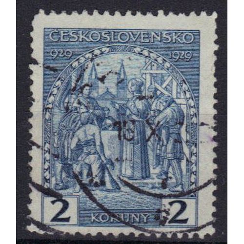 Tchecoslovaquie 1929 : Millénaire De Saint Wenceslas : Fondation De La Cathédrale De Saint-Vitus - Timbre Oblitéré