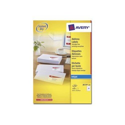 Avery - Étiquettes adresses - blanc - 63.5 x 33.9 mm 2400 étiquette(s) ( 100 feuille(s) x 24 )