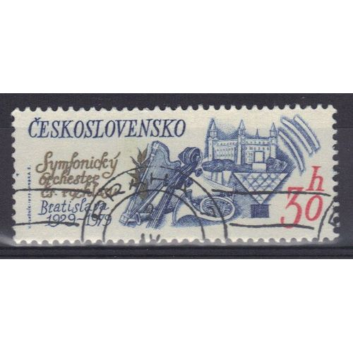 Tchecoslovaquie 1979 : 50è Anniversaire De La Fondation De L'orchestre Symphonique De La Radiodiffusion De Bratislava - Timbre Oblitéré