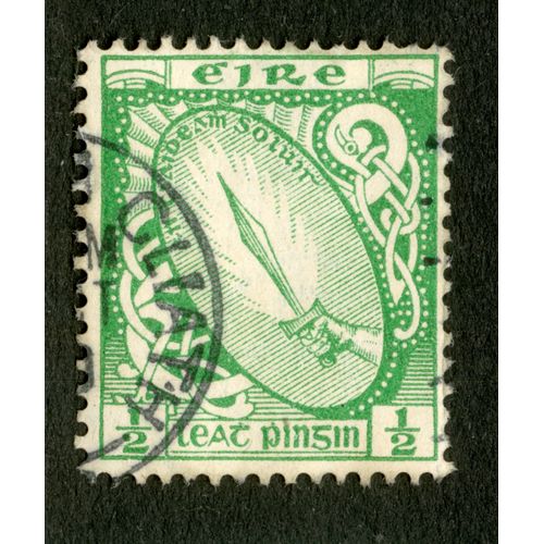 Timbre Oblitéré Éire 1/2 Pinsin, 1922-23,