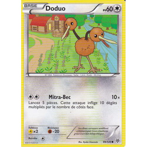 Carte Pokemon - Doduo - 99/135 - Tempete Plasma -