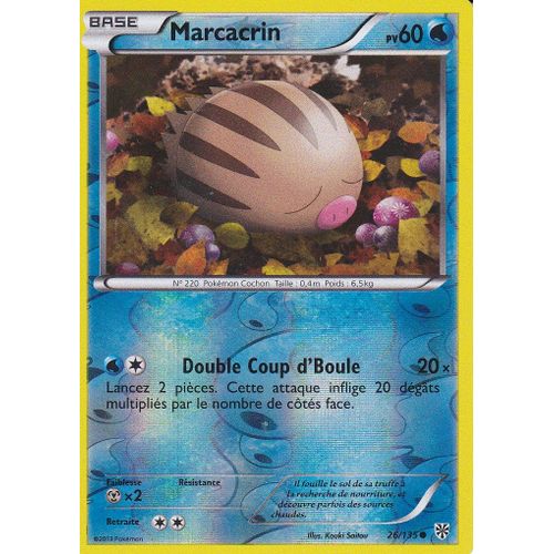 Carte  Pokemon - Marcacrin - 26/135 - Reverse - Tempete Plasma -