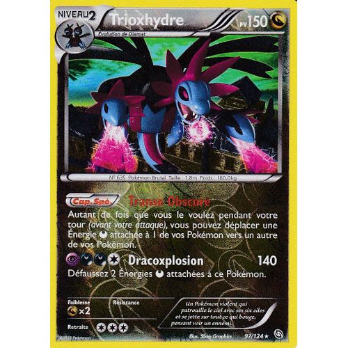 Carte Pokemon - Trioxhydre - 97/124 - 150 Pv - Holo Reverse - Rare - Dragons Exaltes