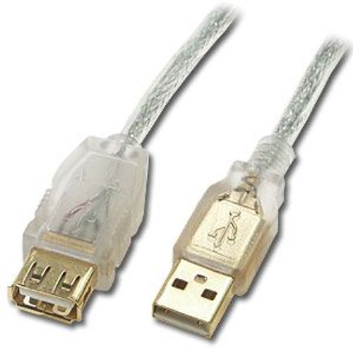 ConnectLand - Rallonge de câble USB - USB (F) pour USB (M) - USB 2.0 - 50 cm - argent