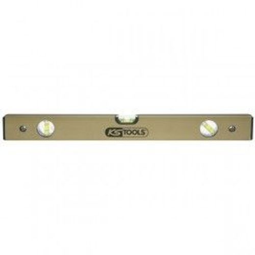 Niveau antichoc trapeze KS en aluminium ANODISE avec 3 fioles, L.600 mm