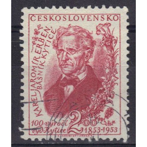 Tchecoslovaquie 1953 : Ecrivains Et Poètes Nationaux : Karel Jaromir Erbene - Timbre Oblitéré