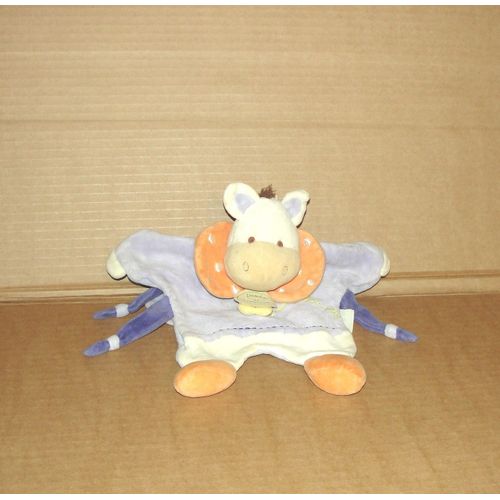 Doudou Poney Ou Cheval Mauve Plat Marionnette À Accroché Doudou Et Compagnie