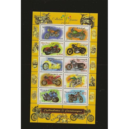 Bloc De 2002 Reproduisant Des Motos