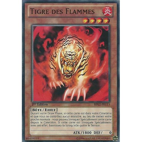 Carte Yu-Gi-Oh - Tigre Des Flammes - Bp02-Fr113 - Mosaique Rare