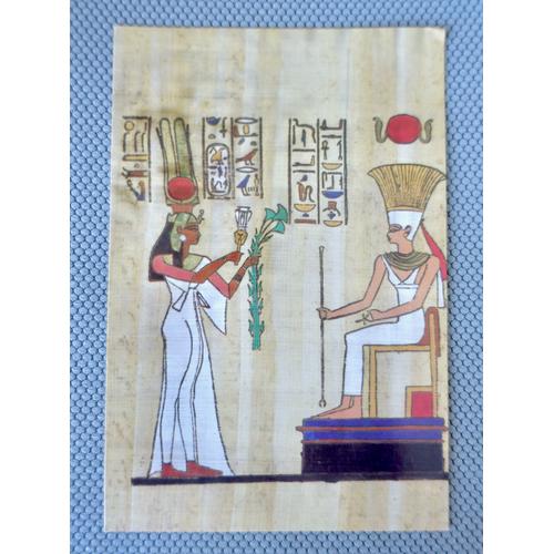 Carte Postale Egypte Reine Nefertiti . Anuketh. Peinture Sur Mur Temple Abou Simbel. Année 1992.